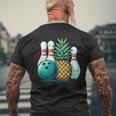 パイナップルボウリング メンズTシャツ バックプリント 高齢者への贈り物