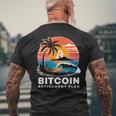 ビットコイン退職プラン Btc暗号取引 暗号通貨 メンズTシャツ バックプリント 高齢者への贈り物