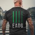 ベーシスト ベースギタリスト Eadg 4弦ギター メンズTシャツ バックプリント 高齢者への贈り物