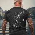 ボストンテリア 野球 スポーツ 犬好き メンズTシャツ バックプリント 高齢者への贈り物