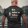 モンブランフランスgo Take A Hike レトロ メンズTシャツ バックプリント 高齢者への贈り物