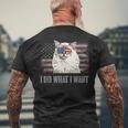 ラグドールキャット I Do What I Want Retro Usa おもしろ猫 メンズTシャツ バックプリント 高齢者への贈り物