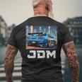 レトロ Jdm 日本ドリフトレース チューニングカー 東京スカイライン ギフト 長袖tシャツ メンズTシャツ バックプリント 高齢者への贈り物