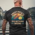 レトロ サツマイモ Did Nothing Wrong ヴィンテージ サツマイモ メンズTシャツ バックプリント 高齢者への贈り物