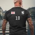 レトロなイングランド サッカー メンズTシャツ バックプリント 高齢者への贈り物