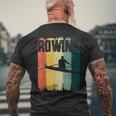 ロウイングスポーツ。レトロビンテージ。Rowing Crew（ローイングクルー メンズTシャツ バックプリント 高齢者への贈り物