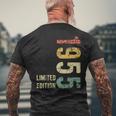 ヴィンテージ 1955 71 歳のギフト 限定版 71 歳の誕生日 メンズTシャツ バックプリント 高齢者への贈り物