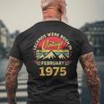 ヴィンテージ51歳の誕生日レジェンドは1975年2月に誕生しました。 メンズTシャツ バックプリント 高齢者への贈り物