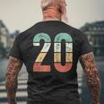 ヴィンテージナンバー20 永遠の20周年記念 メンズTシャツ バックプリント 高齢者への贈り物