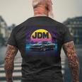ヴェイパーウェーブ レトロ サンセット Jdm レジェンドカー 日本国内市場 長袖tシャツ メンズTシャツ バックプリント 高齢者への贈り物