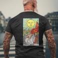 太陽のタロットカード メンズTシャツ バックプリント 高齢者への贈り物