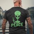 宇宙人 平和 Ufo 変な宇宙人 メンズTシャツ バックプリント 高齢者への贈り物