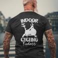 屋内 サイクリング スピンバイク 有酸素運動 ジム ワークアウト 面白い スピン クラス メンズTシャツ バックプリント 高齢者への贈り物