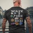 待って、Iee Rocks Rockhound Geology Rock Collection メンズTシャツ バックプリント 高齢者への贈り物