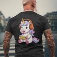 日本のユニコーン ゲーマー ヴィンテージ ゲーム レトロ ビデオゲーム メンズTシャツ バックプリント 高齢者への贈り物