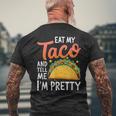 私のタコスを食べて、私はかなり食通好きだと教えて メンズTシャツ バックプリント 高齢者への贈り物
