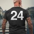 背番号24 番号付きシャツ番号 メンズTシャツ バックプリント 高齢者への贈り物
