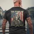 自由の250年 自由の歴史 創設父 レトロ 長袖tシャツ メンズTシャツ バックプリント 高齢者への贈り物