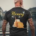 蜂蜜 養蜂 ギフト 養蜂 蜂 メンズTシャツ バックプリント 高齢者への贈り物