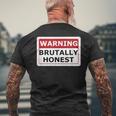警告サイン Brutally Honest Unapologeically 面白いサイン メンズTシャツ バックプリント 高齢者への贈り物