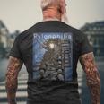 送電鉄塔 -Pylonphilia- メンズTシャツ バックプリント 高齢者への贈り物
