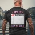 面白い40歳の誕生日のアイデア It's My 40Th Birthdayign My メンズTシャツ バックプリント 高齢者への贈り物