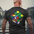 面白いオタクシェルドンパズルキューブ数学科学教師オタク メンズTシャツ バックプリント 高齢者への贈り物