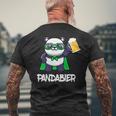 面白いパンダパンダビールドリンカー パンダビール メンズTシャツ バックプリント 高齢者への贈り物