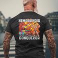 面白い不快なミーム 痔克服ジョーク 恥ずかしい メンズTシャツ バックプリント 高齢者への贈り物