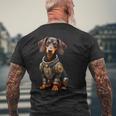 面白い犬ロボット技術サイボーグい 犬ロボット動物 Ai Lover Robotic Dog 長袖tシャツ メンズTシャツ バックプリント 高齢者への贈り物