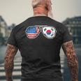 韓国アメリカン プライド サングラス 韓国国旗 アメリカ国旗 メンズTシャツ バックプリント 高齢者への贈り物