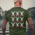 Deer Hunting Hunter Of All Santa's Reindeer Men's T-shirt Back Print Gifts for Old Men
