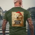 Christmas Polar Bear Cute Polar Bear Santa Hat Men's T-shirt Back Print Gifts for Old Men