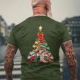 Howdy Christmas Tree Western Cowgirl Boots Xmas Lights Men's T-shirt Back Print Gifts for Old Men