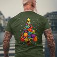 Yarn Christmas Tree Crochet Knitting Quilter Sewing Men's T-shirt Back Print Gifts for Old Men
