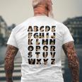 ASL American Sign Language Alphabet Teacher Deaf Tank Top Men's Back Print T-Shirt Gifts for Old Men