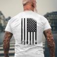 Awesome Barber Usa フラッグ 星 クール コーム ハサミ メンズTシャツ バックプリント 高齢者への贈り物