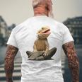 Bearded Dragon Youth Gecko Lizard Animal メンズTシャツ バックプリント 高齢者への贈り物