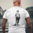 Billy Kid ガンスリンガー ガンファイターヒストリーワイルドウェストギフト メンズTシャツ バックプリント 高齢者への贈り物
