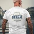 Brisbane Australia オーストラリアレトロスタイルヴィンテージブリスベン メンズTシャツ バックプリント 高齢者への贈り物