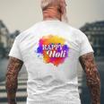 Colormear Happy Holi メンズTシャツ バックプリント 高齢者への贈り物