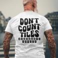 Don't Count Tiles タイルゲーム 麻雀選手 フォールド引退 メンズTシャツ バックプリント 高齢者への贈り物