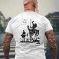 Don Quixote アートワーク 長袖tシャツ メンズTシャツ バックプリント 高齢者への贈り物