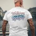 Epic Team Wellness Rockstarquad ヨガクラス フィットネス メンズTシャツ バックプリント 高齢者への贈り物