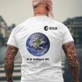 Esa 欧州宇宙機関 地球 46 億年 メンズTシャツ バックプリント 高齢者への贈り物