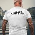 Evoluzione Biker Divertente Papà Motociclista Motociclista T-shirt da uomo con stampa posteriore Regalos para ancianos