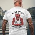 Got Ink Tattoo Devil Hell Yeah Inked Tattooist メンズTシャツ バックプリント 高齢者への贈り物
