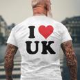 I Heart Uk Initials I Love UK First And Last Name U K 長袖tシャツ メンズTシャツ バックプリント 高齢者への贈り物