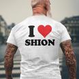 I Hearthion ファーストネーム I Love パーソナライズ メンズTシャツ バックプリント 高齢者への贈り物