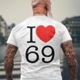 I Love 69 ファニーtシャツ メンズTシャツ バックプリント 高齢者への贈り物